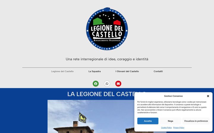 Screenshot of legionedelcastello.it