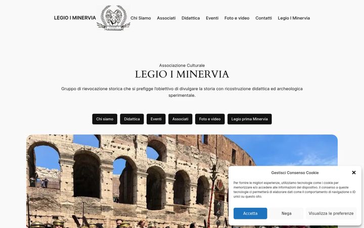 Screenshot of legioprimaminervia.org