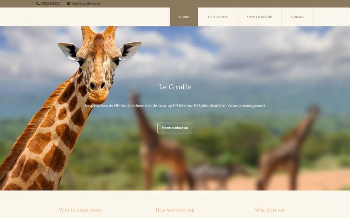 Screenshot of legiraffe-hr.nl