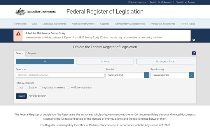 legislation.gov.au