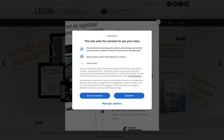 Screenshot of legistm.ro
