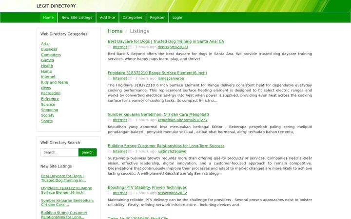 Zrzut ekranu legit-directory.com