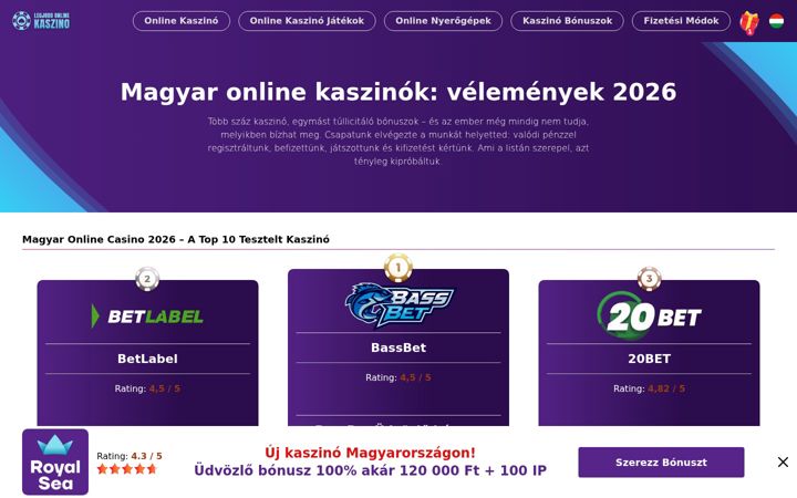 Екранна снимка на legjobbkaszino.org
