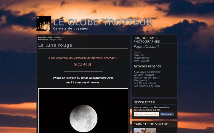 Screenshot of leglobetrotteur-yc.com