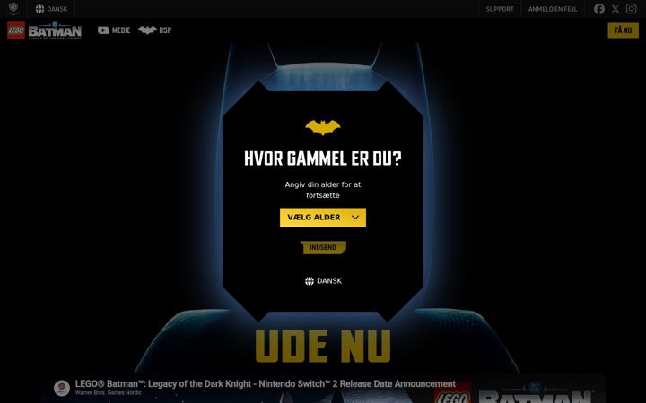 Screenshot of legobatmangame.com