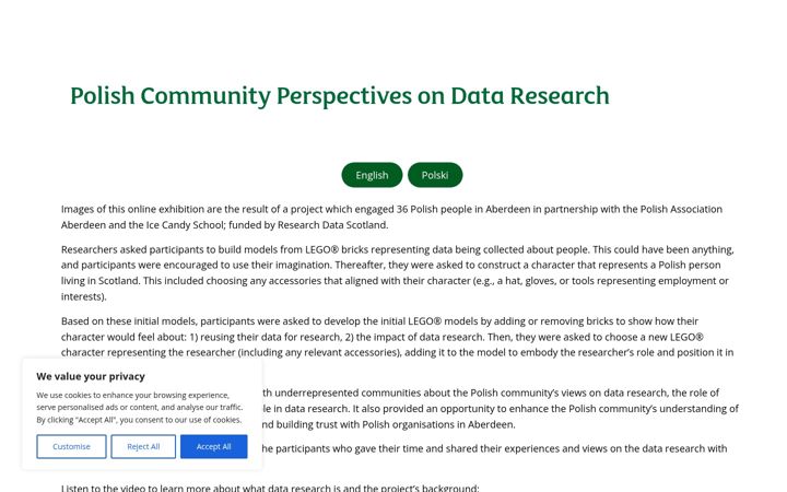 Screenshot of legodataresearch.stir.ac.uk