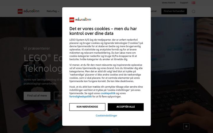 Screenshot of legoeducation.com
