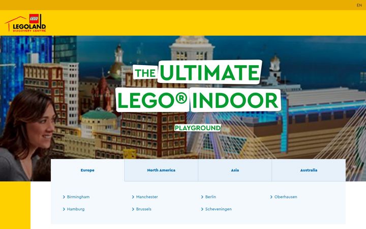 Screenshot of legolanddiscoverycentre.com
