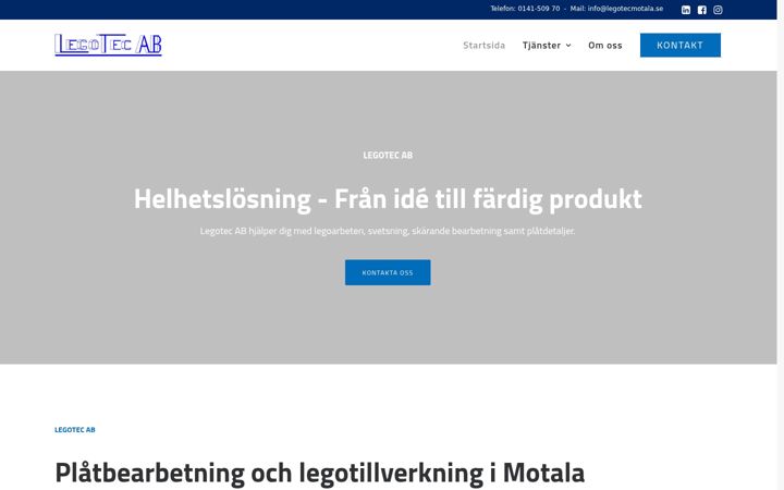 Screenshot of legotecmotala.se