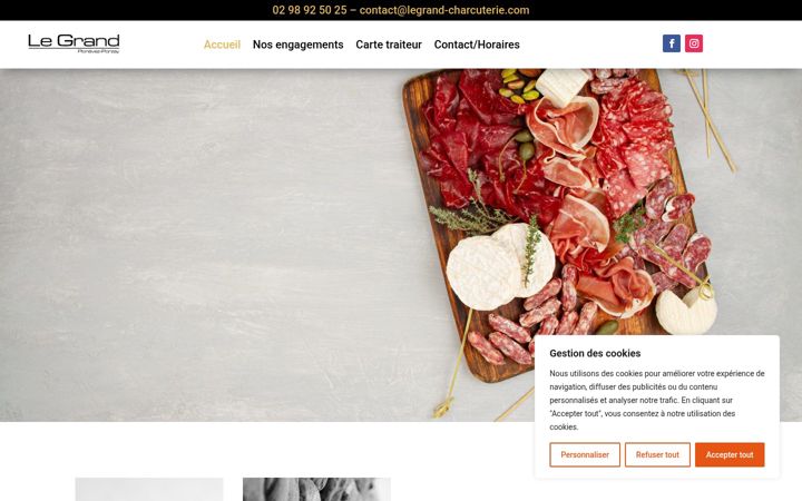 Screenshot of legrand-charcuterie.com