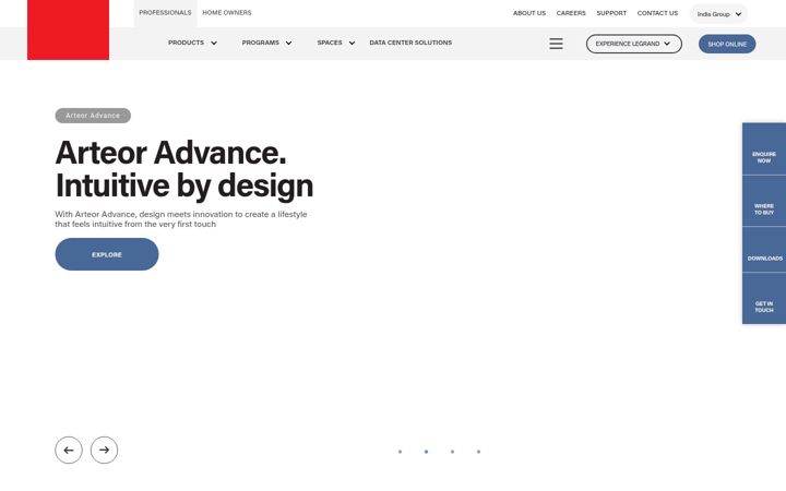 Screenshot του legrand.co.in
