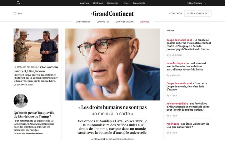 Screenshot of legrandcontinent.eu