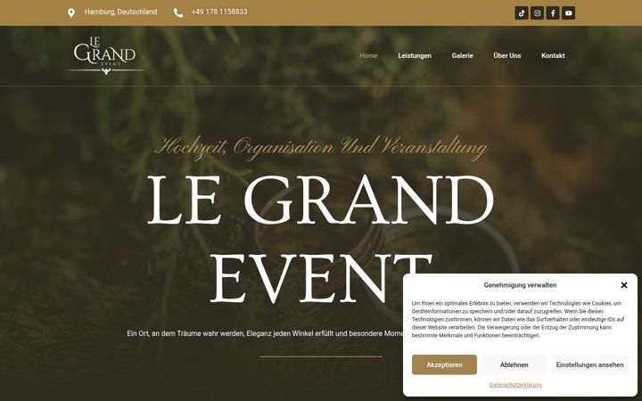 Screenshot of legrandevent.de