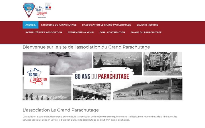 Screenshot of legrandparachutage.fr