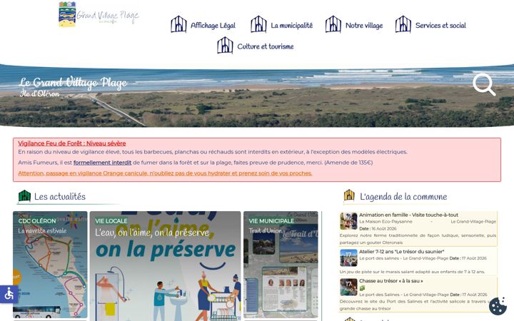 Screenshot of legrandvillageplage.fr