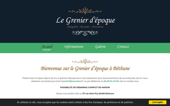 Screenshot of legrenierdepoque.com
