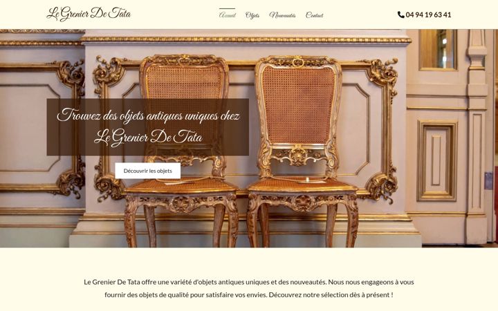 Screenshot of legrenierdetata.fr