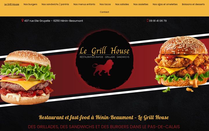 Screenshot of legrillhouse.fr