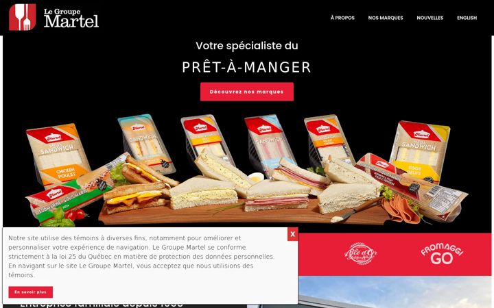 Screenshot of legroupemartel.com