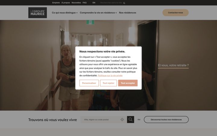 Screenshot of legroupemaurice.com