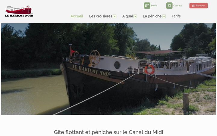 Screenshot of leharicotnoir.fr