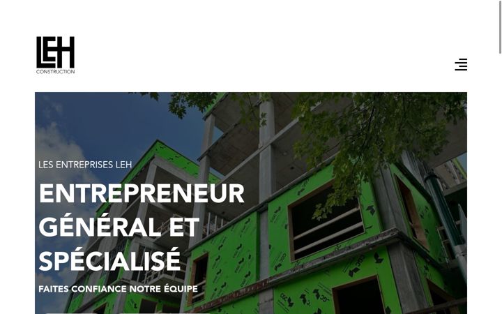 Screenshot of lehconstruction.com
