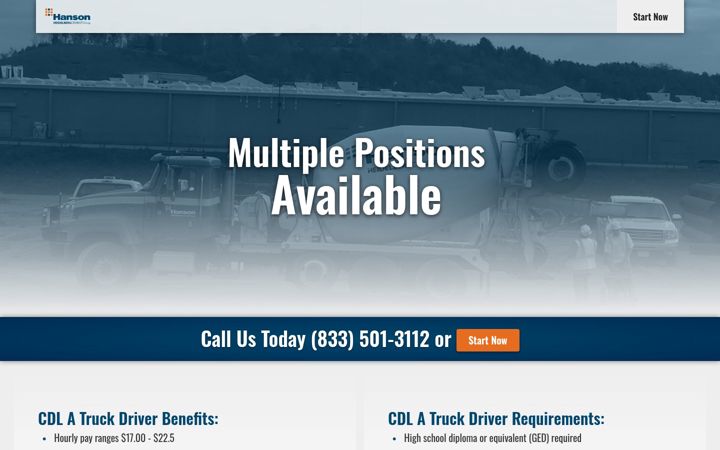 Screenshot of lehighhansontruckingjobs.com