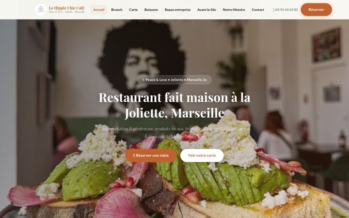 Screenshot of lehippiechiccafe.fr