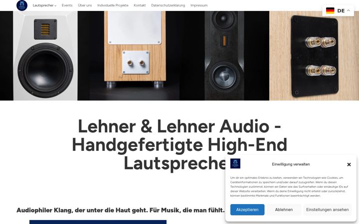 Screenshot of lehner-audio.com