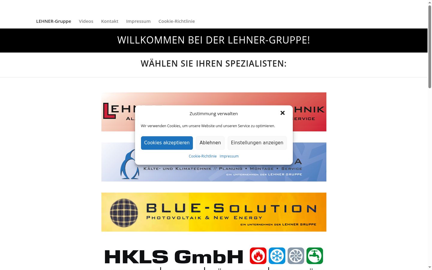 Screenshot tal-banner tal-kunsens muri qabel kwalunkwe interazzjoni