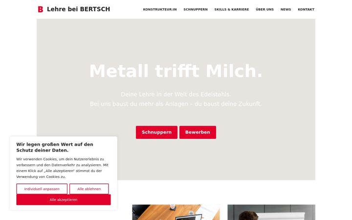 Screenshot of lehrebeibertsch.at