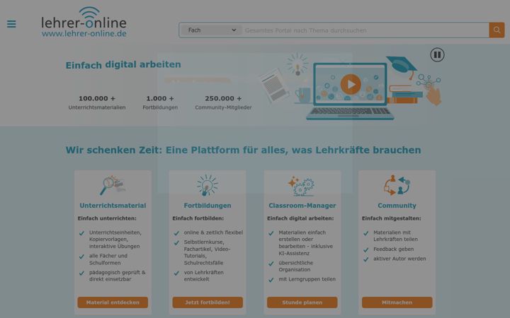 Screenshot of lehrer-online.de