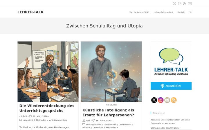 Screenshot of lehrer-talk.de
