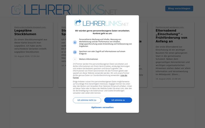 Screenshot of lehrerlinks.net