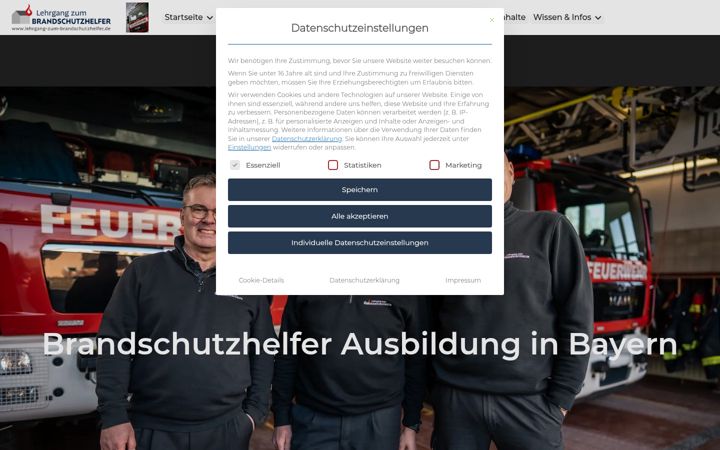 Screenshot of lehrgang-zum-brandschutzhelfer.de
