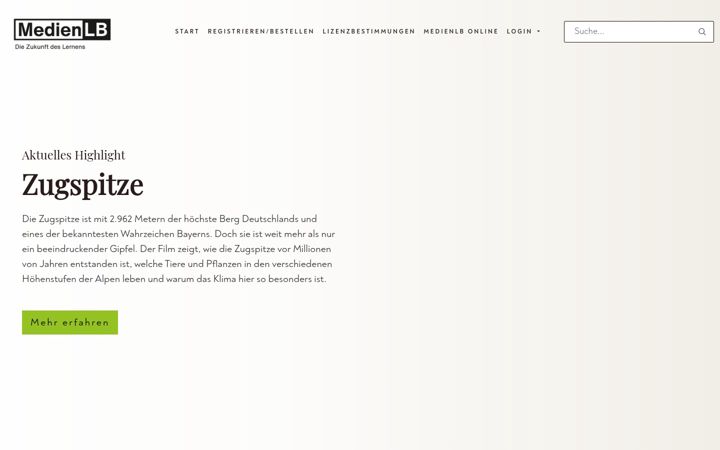 Screenshot of lehrmediathek.de