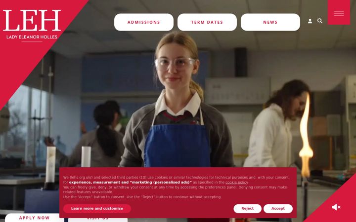 Screenshot of lehs.org.uk