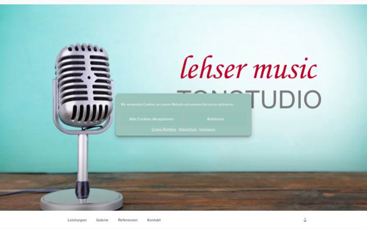 Screenshot of lehsermusic.de