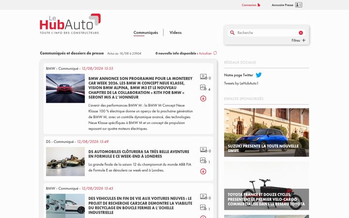 Screenshot of lehubauto.fr
