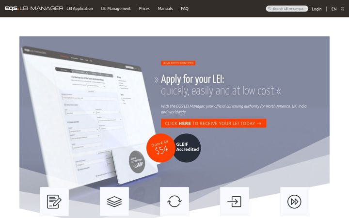 Screenshot of lei-manager.co.uk