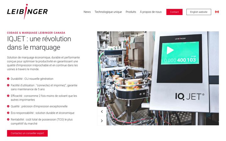 Screenshot of leibinger.ca