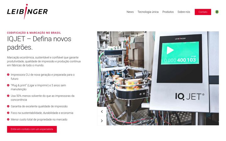 Screenshot of leibinger.com.br