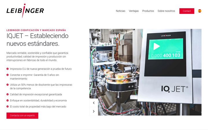 Screenshot of leibinger.es