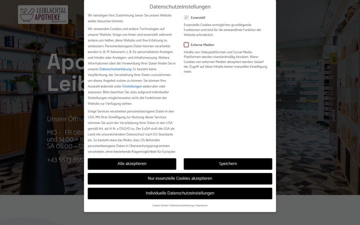 Screenshot of leiblachtalapotheke.at