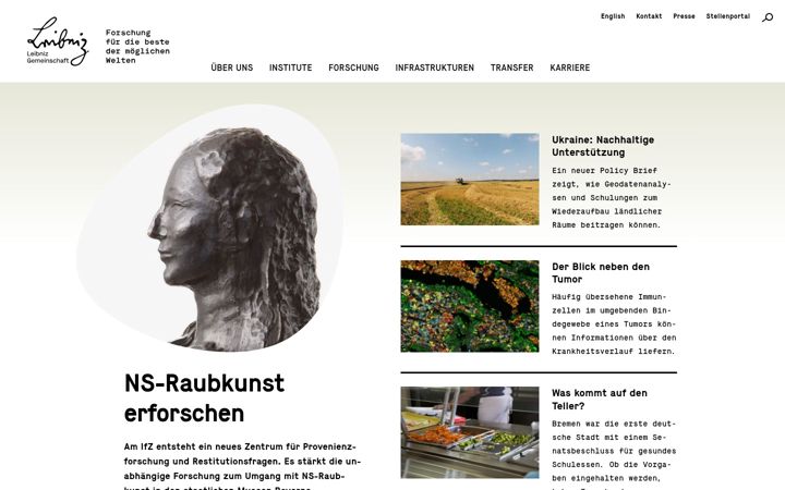 Screenshot of leibniz-gemeinschaft.de