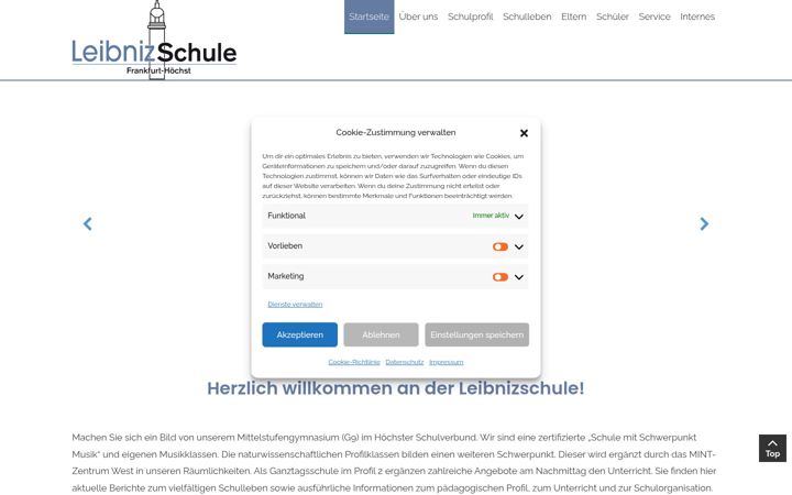 Screenshot of leibnizschule-ffm.de