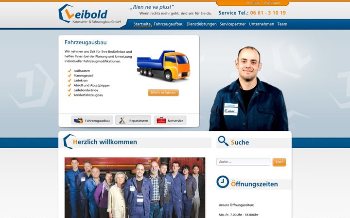 Screenshot of leibold-karosseriebau.de