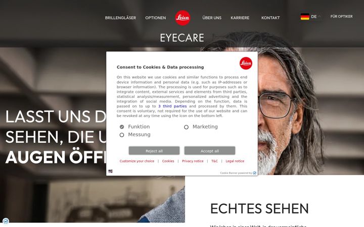 Screenshot of leica-eyecare.com