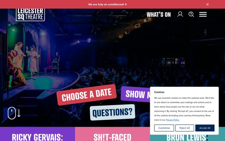 Screenshot of leicestersquaretheatre.com