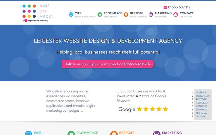 Screenshot of leicesterwebsitedesign.com